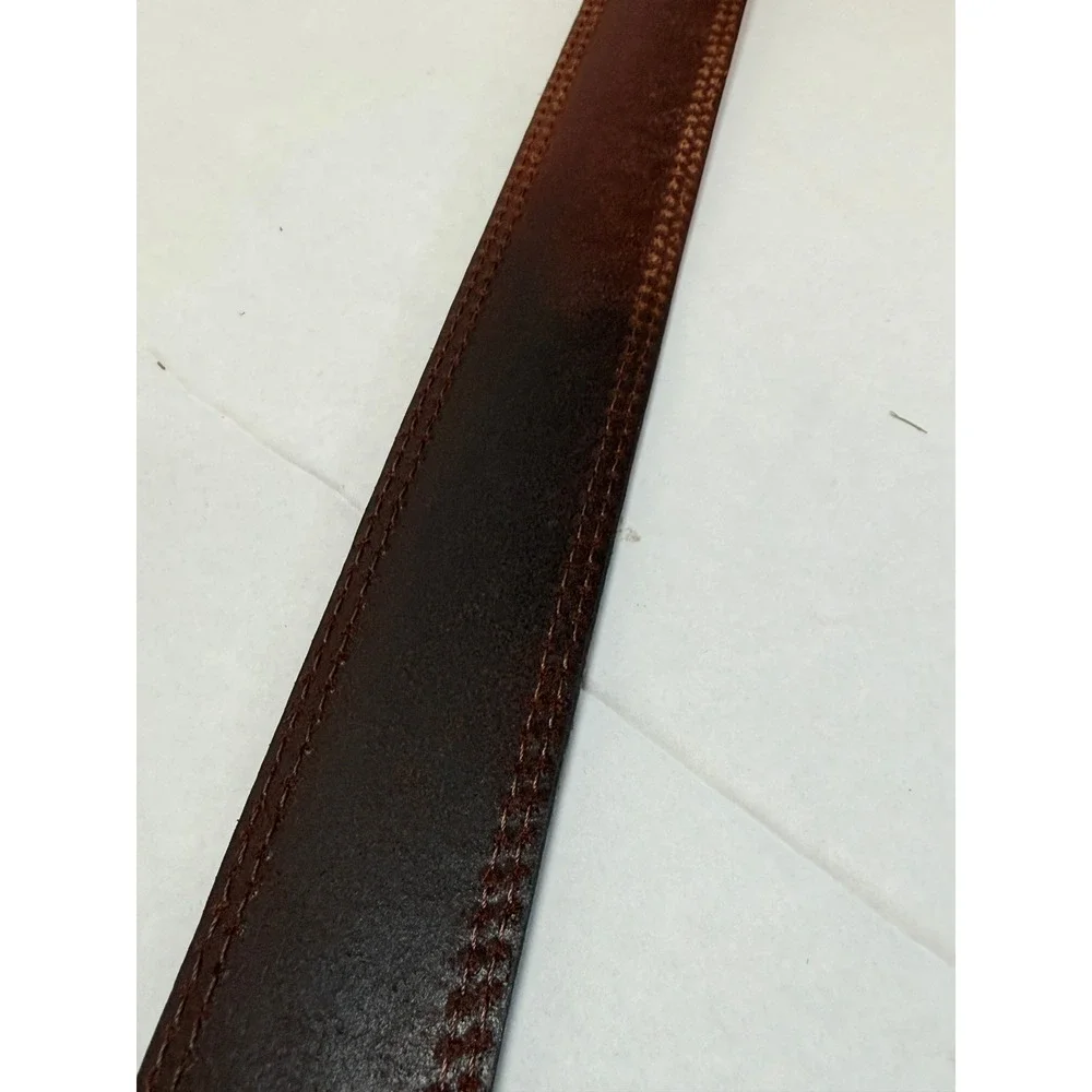 Fullerton Mens Blue Suede Leather Belt Full Grain Size 38 Preppy Coastal Office